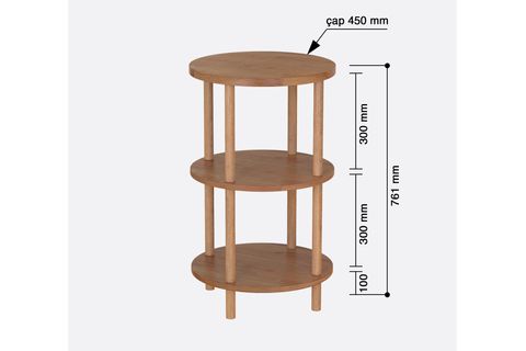 DEMONTHA BRONA KISA KİTAPLIK 45X45