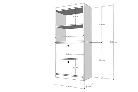 BK ÇOK AMAÇLI DOLAP, 2 KAPAKLI, ÇAD