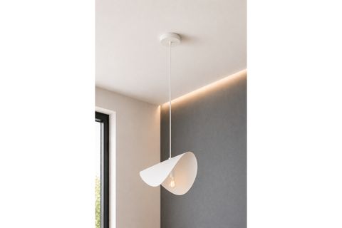 VELARİS METAL TEKLİ SARKIT AVİZE, BEYAZ
