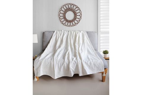 THE MİA THROW KOLTUK ŞALI PÜSKÜLLÜ KREM 170X130