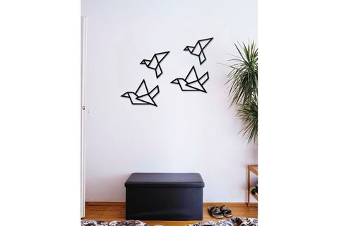 FLYİNG BİRDS METAL SET DUVAR DEKORASYONU DÖRTLÜ SET
