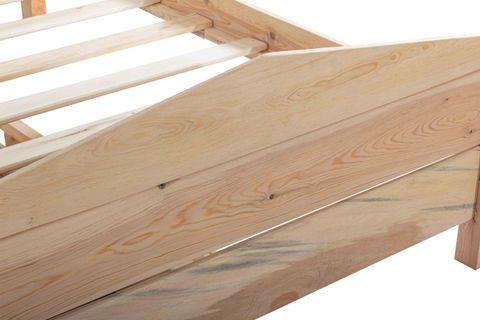 ALP MİLANO İKİ ÇEKMECELİ MASİF ÇAM AHŞAP KARYOLA, DOĞAL 120X200