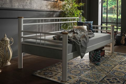 KAPPİS DAYBED METAL KARYOLA, BEYAZ, 90X200