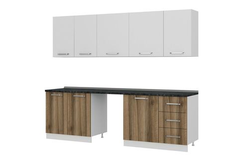 MİNAR 255 CM MUTFAK DOLABI BEYAZ DORE 255 D9