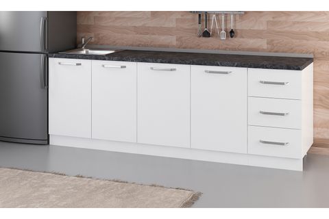 MİNAR 235 CM MUTFAK DOLABI BEYAZ 235-B2-ALT MODÜL