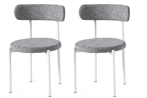 ALFA METAL İKİLİ MUTFAK SANDALYESİ, BEYAZ GRİ