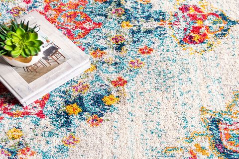 ANGORAHOME SPRİNG MAKİNE HALISI SP1002, YUVARLAK, 120X120