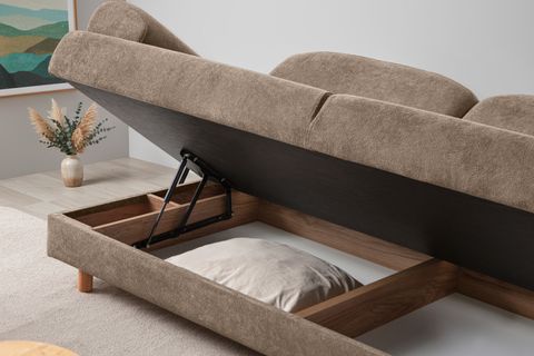 ATHENS YATAKLI SANDIKLI ÜÇLÜ KOLTUK, KAHVERENGİ