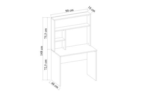 REHOME DİENNİ BEYAZ KİTAPLIKLI ÇALIŞMA MASASI