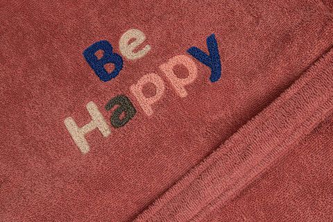 GREEN BLACK BE HAPPY PAMUK NAKIŞLI ÇOCUK BORNOZ, TERRA, 7-8 YAŞ