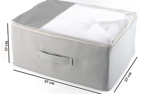 NETTRENDS ÜÇLÜ VALİZ DÜZENLEYİCİ, GRİ ÇİZGİLİ