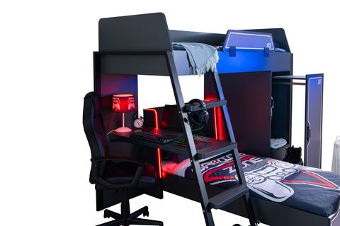 GAMER LEDLİ DOLAPLI MASALI RANZA, ANTRASİT