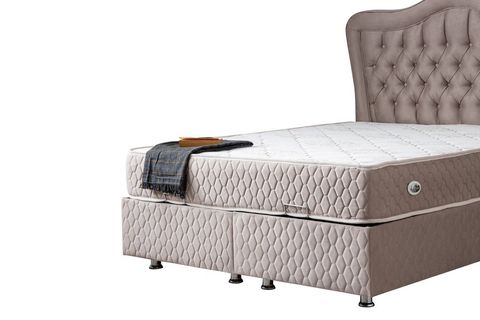 CAMELLİ NEW BAZA BAŞLIK VE YATAK SETİ, AÇIK KAHVERENGİ, 120X200