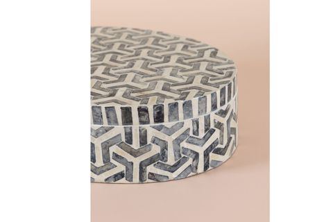 THE MİA SEDEF YUVARLAK KUTU 30X23X8 CM TLC0090