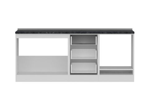 MİNAR 200 CM MUTFAK DOLABI BEYAZ 200-B3-ALT MODÜL
