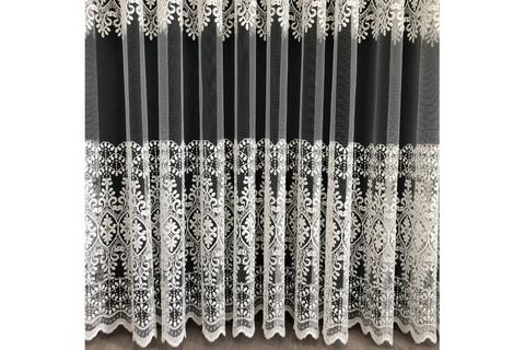 NAZA TÜL PERDE AVANGARD MODEL YOĞUN İŞLEMELİ SIRALI 1'E 2 SEYREK PİLELİ 180 CM 250X180