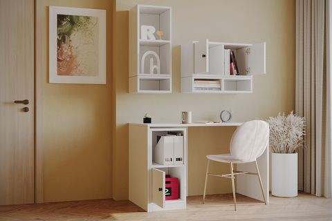 ÇOK FONKSİYONLU MODERN ÇALIŞMA MASASI, KAPAKLI