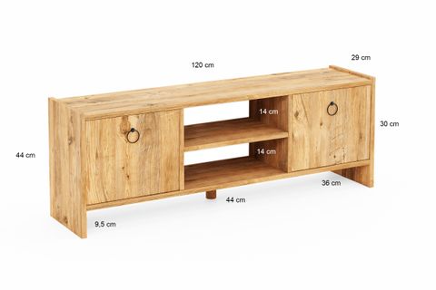 RAVEL TELEVİZYON SEHPASI, ÇAM, 120 CM