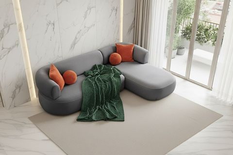 TURİN KÖŞE KOLTUK, SAĞ, KOYU GRİ