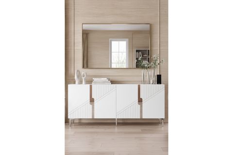 EVVA KONSOL VE TV SEHPASI BEYAZ GOLD 180 CM KA1828BG