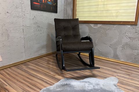 KONTES SALLANAN SANDALYE, ACI KAHVE LAKE SİYAH AYAK