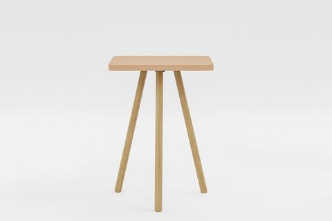 KOZİ KARE AHŞAP AYAKLI YAN SEHPA, CAPPUCCİNO