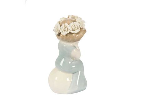 LİMA PORSELEN MAVİLİ DÜŞÜNCELİ MELEK BİBLO 8X14 CM