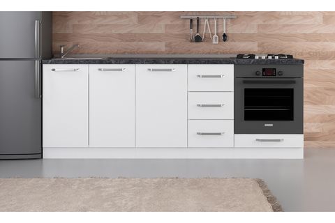 MİNAR 225 CM MUTFAK DOLABI BEYAZ 225-B3-ALT MODÜL