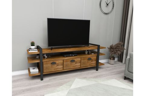 ARNETTİ LUCCA AHŞAP TV SEHPASI, CEVİZ