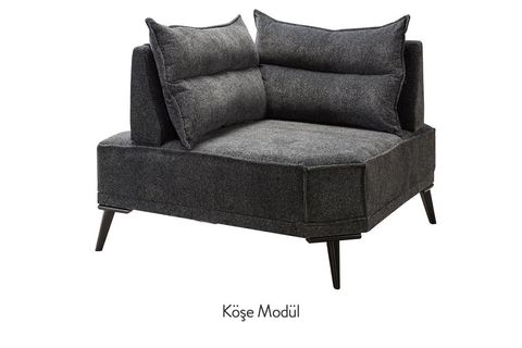 KRAFT U KÖŞE KOLTUK TAKIMI, ANTRASİT, SAĞ KÖŞE