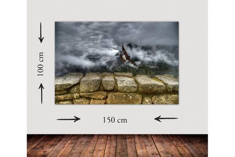 EAGLE ON CLOUDS DEV BOYUT KANVAS TABLO