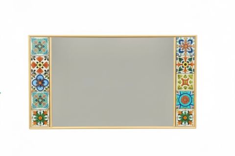 ALORE KONSOL ÜZERİ EL YAPIMI MASİF SALON AYNASI