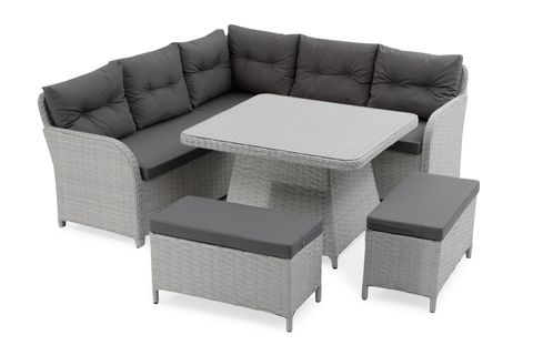 ANNAPARK ASTORİA MASALI RATTAN KÖŞE TAKIMI, AÇIK GRİ