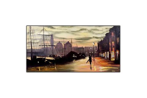 SOKAK VE DENİZ ORİJİNAL YAĞLI BOYA TABLO