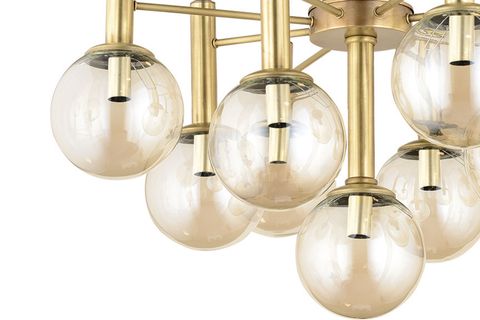 LAMPALUCE SFERA MODERN TASARIM DOKUZLU AVİZE SARI