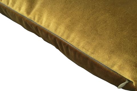 ARASTA DESİGN DİKDÖRTGEN KADİFE KIRLENT KILIFI, HARDAL SARISI, 30X50