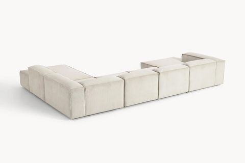 FRİD 5 MODÜL KÖŞE KOLTUK XL, FİTİLLİ KIRIK BEYAZ, SAĞ KÖŞE