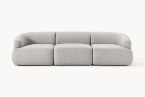 MİLA KETEN ÜÇLÜ KANEPE, GRİ