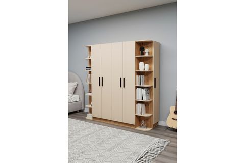 LİNDA LUSES GARDIROP, ATLANTİK ÇAM, 6 KAPAKLI