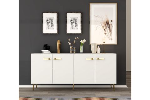 RİVA KONSOL, BEYAZ, 4 KAPAKLI