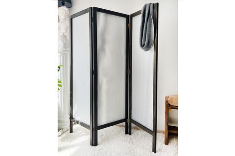 PARAVAN AHŞAP SEPERATÖR PANEL DESENLİ KUMAŞ PARAVAN 5031 SİYAH