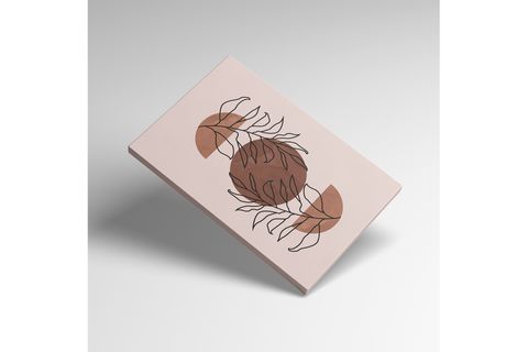 HOMEPACK SOYUT GEOMETRİK ŞEKİLLER VE YAPRAKLAR ABSTRACT 3 PARÇA TABLO SETİ, 40X60, HP078