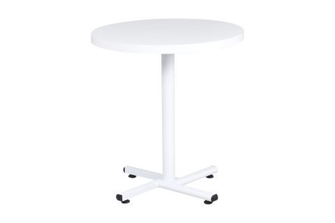 PAYAS METAL AYAK MUTFAK BAHÇE BALKON BİSTRO VE CAFE MASASI, 70X70 CM, BEYAZ BEYAZ