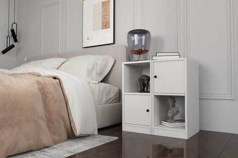 YUSUF KOMODİN, 2 KAPAKLI VE AÇIK RAFLI, KMD_1033_Ç