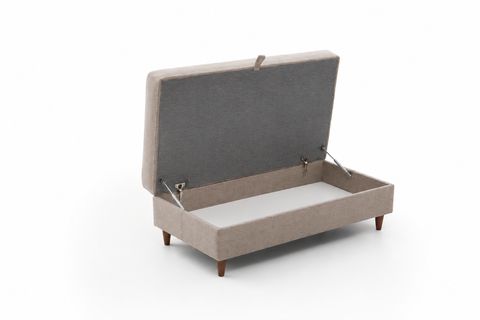 EVA SERİSİ SANDIKLI PUF, KREM