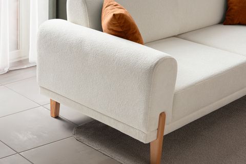 HAMBURG PLUS SIRT MEKANİZMALI ÜÇLÜ KOLTUK, BEYAZ