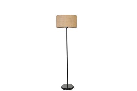 FRENK LAMBADER, SİYAH HASIR RATTAN ABAJURLU