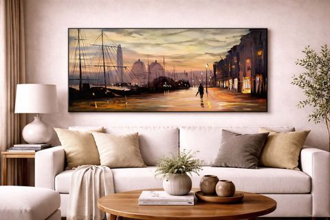 SOKAK VE DENİZ ORİJİNAL YAĞLI BOYA TABLO