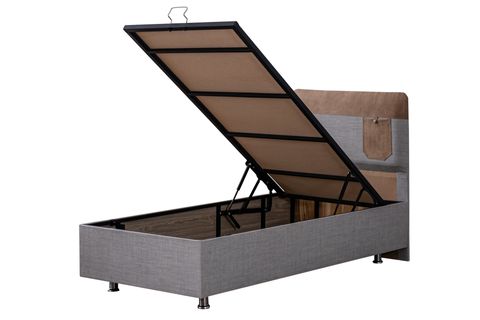 HAPPY BAZA BAŞLIK VE ORTHOSOFT YATAK SETİ, KAHVERENGİ, 90X200