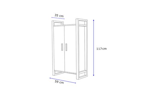 METALLİ ÇOK AMAÇLI DEKORATİF DOLAP